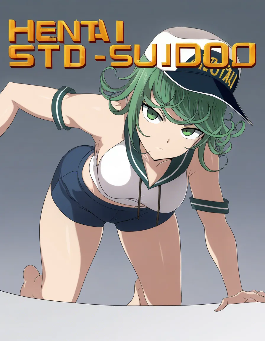 ultra detailed, 2other, athletic build, hat, on all fours, gradient background, anime style @tatsumaki @fubuki_(kancolle), hentai_studio_quality