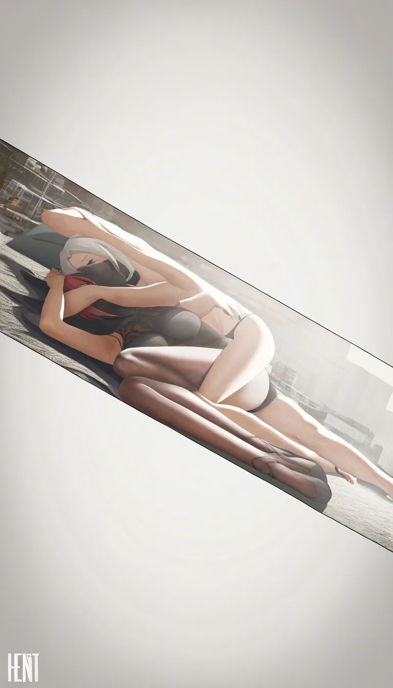 cinematic photo, 8k, side view, demon girl, spooning, bare arms, white background, film photography