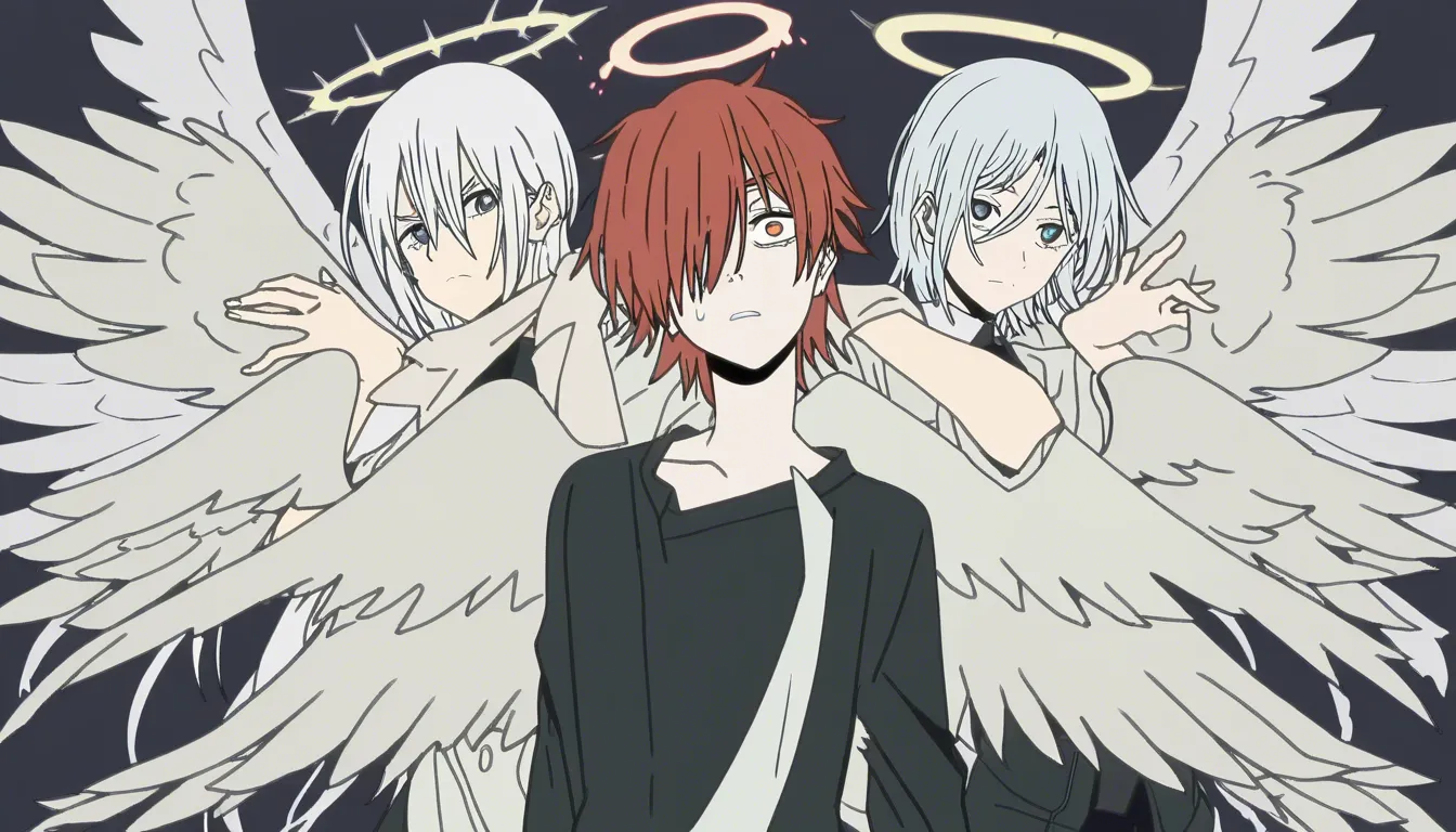 chainsaw_man_style, tatsuki_fujimoto_style

angel_devil_(chainsaw_man): long_red_hair, angel_wings, pale_skin, halo, femboy_(otoko_no_ko).

anal_gay_sex_on_bed: big_black_penis_in_ass, interracial, dark-skinned_male, ass_grab, ass, testicles 

anal grip, anal penis insertion, tight ass, deep_anal 

cowgirl_position, from_behind, on_bed, very_long_penis. bouncing_on_penis
4