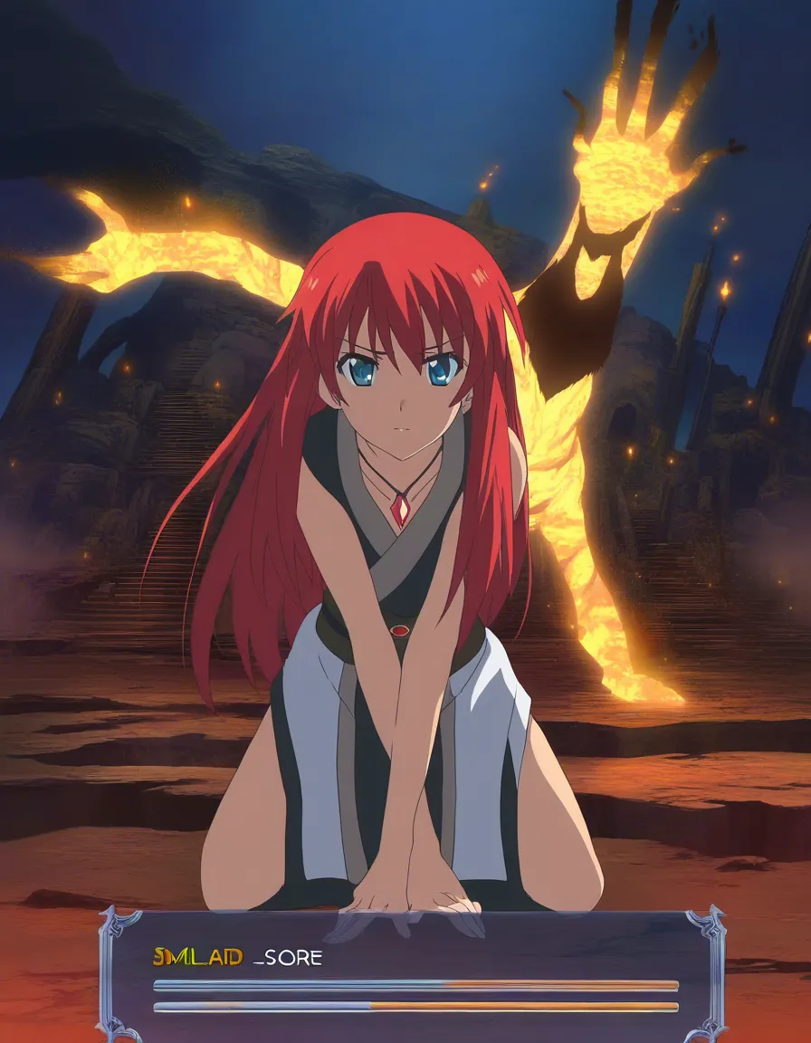 ultra detailed shading, redhead woman, jewelry, on all fours, smoldering look, visual novel art, (anime style:1.3), 2d, anime screencap, cel shading, flat color