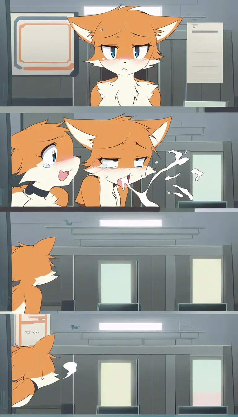 Cute orange furry girlfriend blwojob cum in mouth