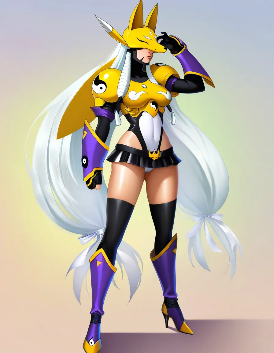 ultra detailed shading, masterpiece, clean art, highly_detailed, best_quality, hentai_studio_quality, realistic, sakuyamon, very_long_hair, white_hair, twintails, shiny_skin, shiny_clothes, alternate_costume, microskirt, cameltoe, high_heels, thighhighs, see-through_shirt, nipples, fit_female, walking, pussy_juice, revealing_clothes, full_body, solo_focus, street, from_side, ass, hentai_studio_quality