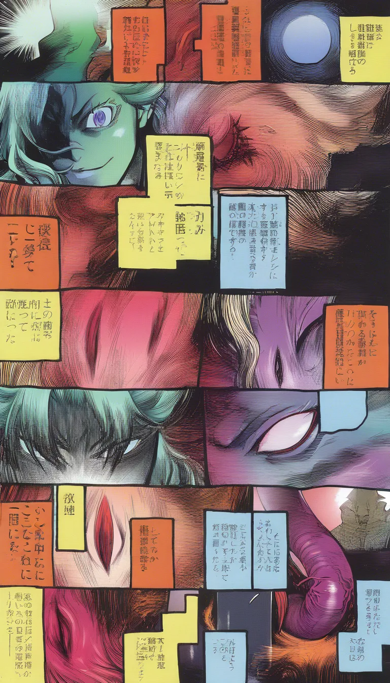 (masterpiece), (best quality), (ultra-detailed), fine texture details, full color, rich colors, sharp focus, natural skin tones, detailed eyes, two-page manga spread, manga page, comic page, multi-panel layout, art style in the vein of Shiwasu no Okina, professional composition. Page 1: A female student performs fellatio on a male student in the middle of a classroom; he is seated on a chair with his legs spread, and he ejaculates into her mouth. She is kneeling before him, performing fellatio on his penis (sucking, stroking). They are surrounded by several of the female student's classmates (with brown, blonde, green, and black hair), who are watching the act and becoming sexually aroused. Includes Japanese sound effects and Japanese speech bubbles., hentai_studio_quality