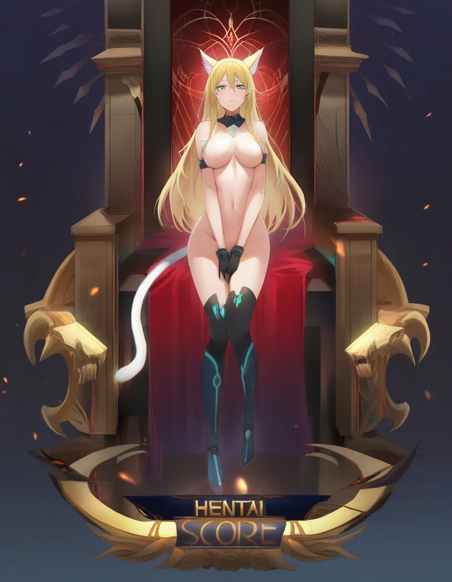 anime cat_ears nude cat_tail, hentai_studio_quality