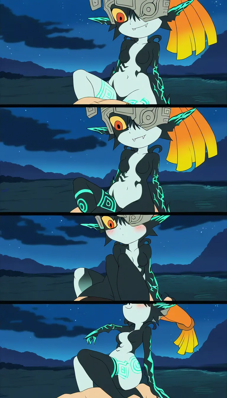 midna(the legend of zelda), cowgirl_position , night , ultra HD, medium_breasts , humping