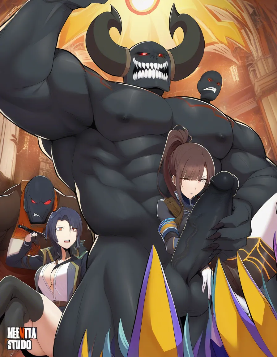 Shinobu kocho gangbang by 5 black man, hentai_studio_quality