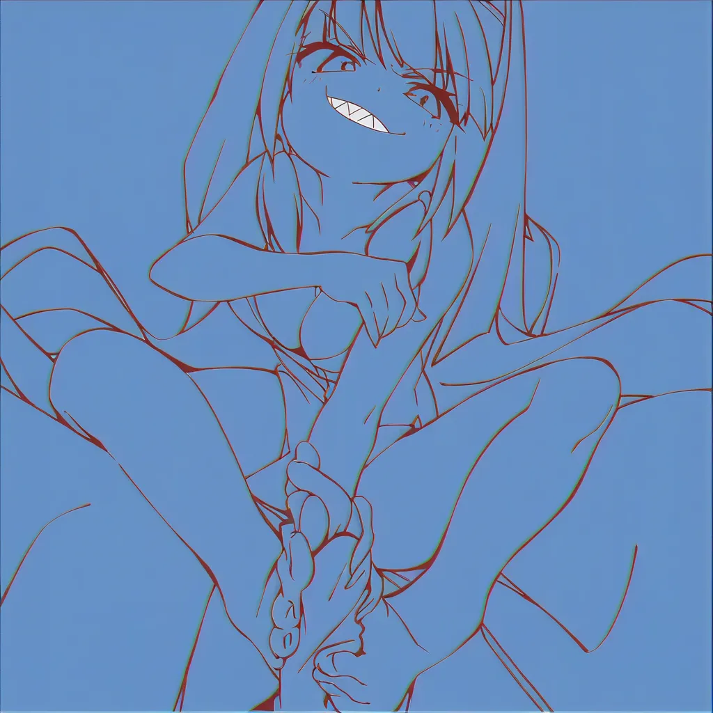 studio quality, sharp focus, 1other, footjob, cleavage, teasing grin, hyperrealistic