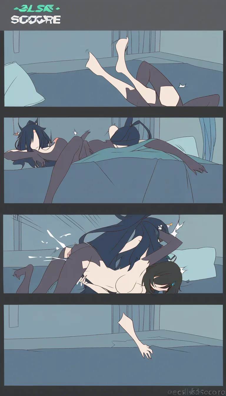 Demon girl bedroom masturbating