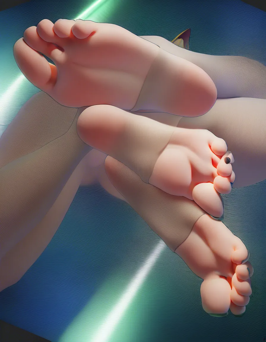 princess, blonde, looks like disneys aurora, 25 years old, doggy style, wearing beige stockings with reinforced toes, wearing no shoes, shoeless, show feet, full body shot, score_9, score_8, 3d render, octane render, subsurface scattering, ray tracing, smooth shading