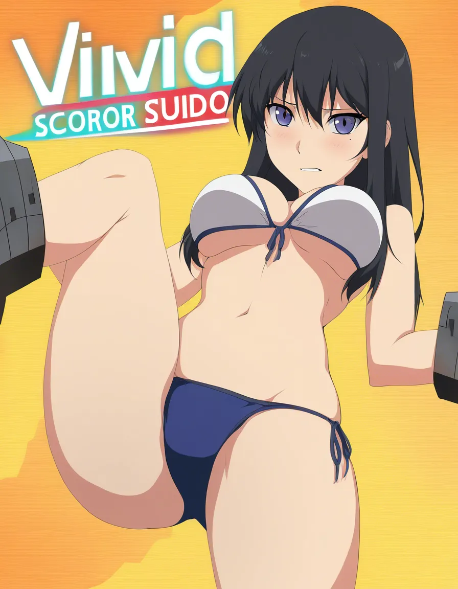 ultra detailed shading, onyx bound, our dream ai, bikini, presenting, cowboy shot, vivid anime colors, hentai_studio_quality