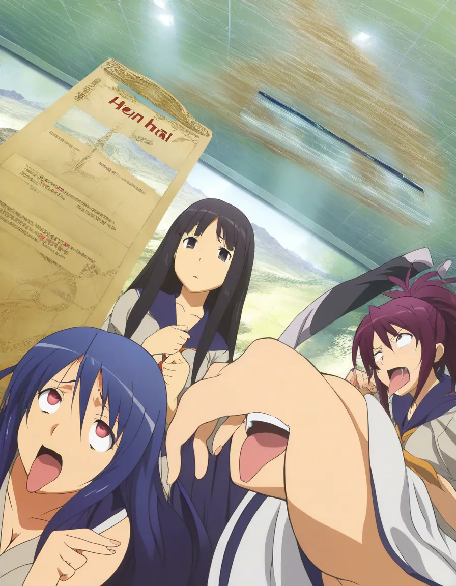 masterpiece, best quality, 3girls, over the shoulder glance, ahegao, fingernails, visual novel art, hentai_studio_quality