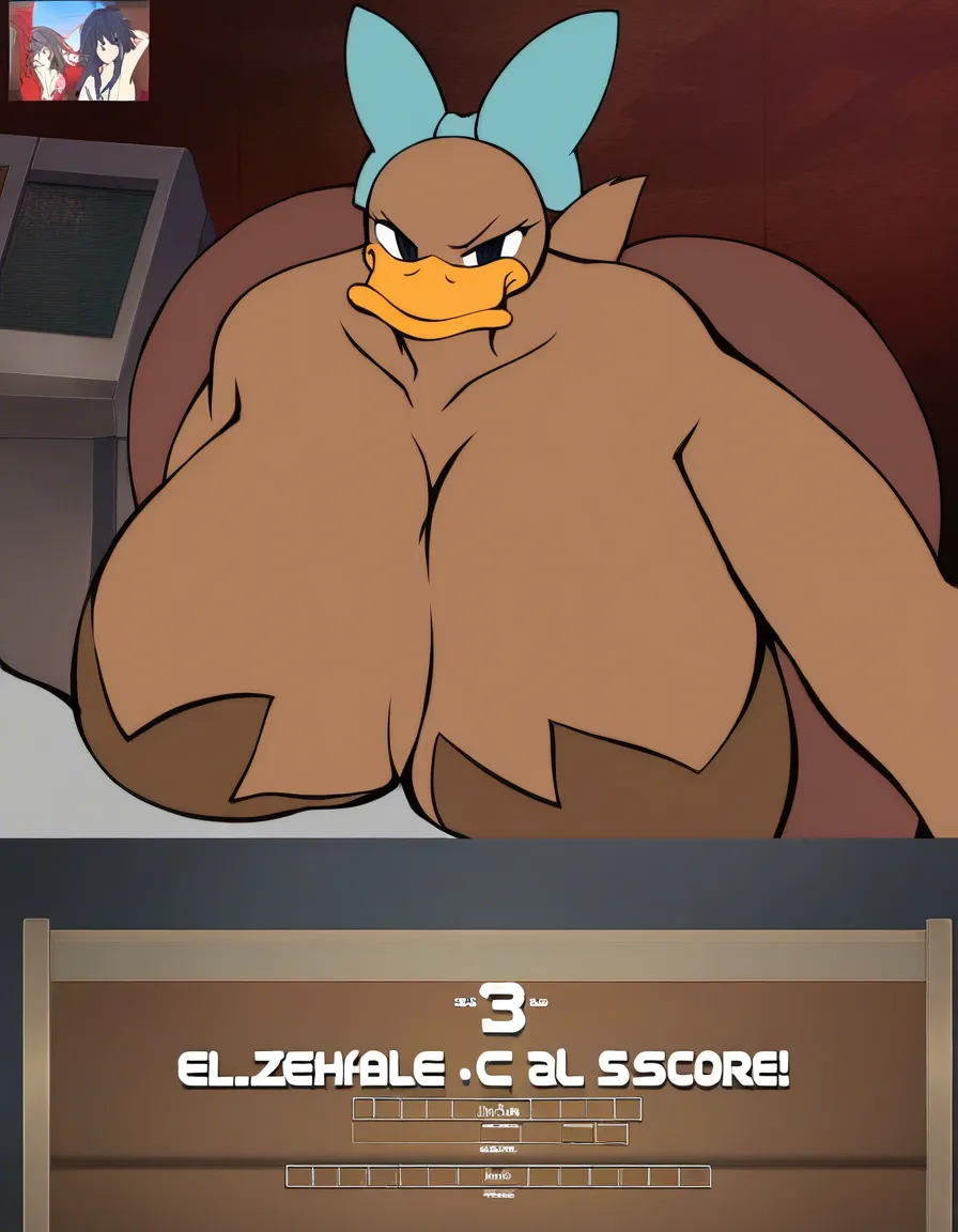 duck girl, huge body, paizuri, fuckable, hentai_studio_quality, (anime style:1.3), 2d, anime screencap, cel shading, flat color, @00osamio00
