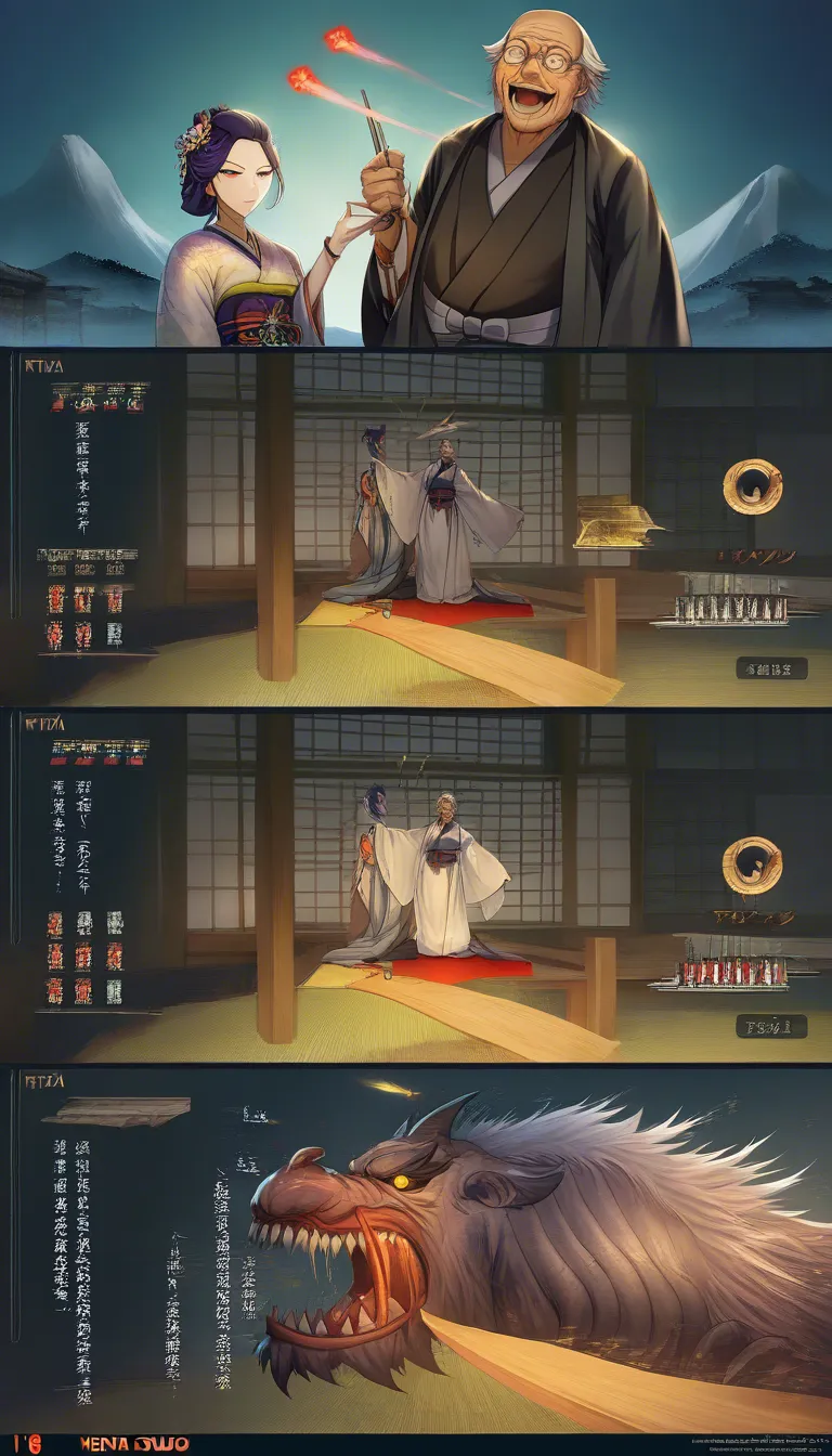 An 18-year-old Japanese geisha has breeding sex with a ugly old man., hentai_studio_quality