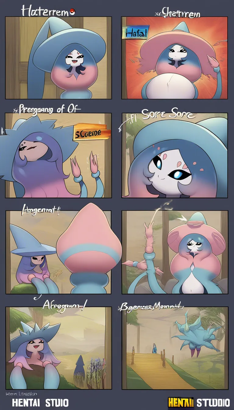 Hatterene ( pokemon_(creature) is nine months pregnant because of the viewer. 4k resolution., hentai_studio_quality