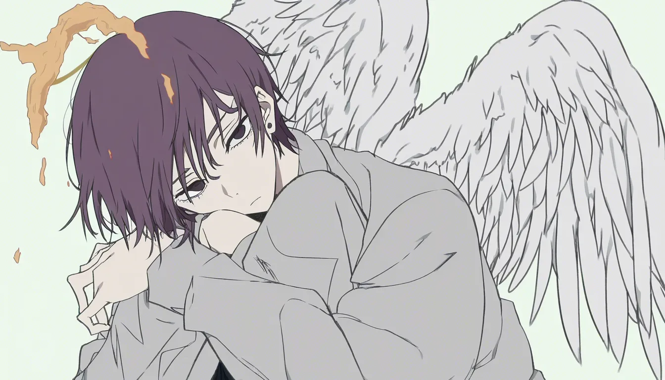 chainsaw_man_style, tatsuki_fujimoto_style

angel_devil_(chainsaw_man): long_red_hair, angel_wings, pale_skin, halo, femboy_(otoko_no_ko).

anal_gay_sex_on_bed: big_black_penis_in_ass, interracial, dark-skinned_male, ass_grab, ass, testicles 

anal grip, anal penis insertion, tight ass, deep_anal 

cowgirl_position, from_behind, on_bed, very_long_penis. bouncing_on_penis
5