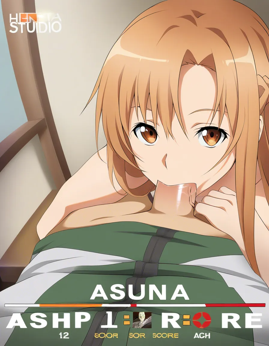 Asuna from SAO, fellatio, hentai_studio_quality