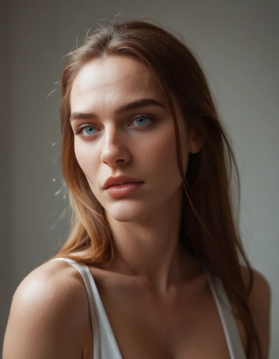 a woman with long white her and blue eyes around 40 years old geting fucked, score_9, score_8, candid photo, realistic skin texture, visible skin pores, film grain, depth of field