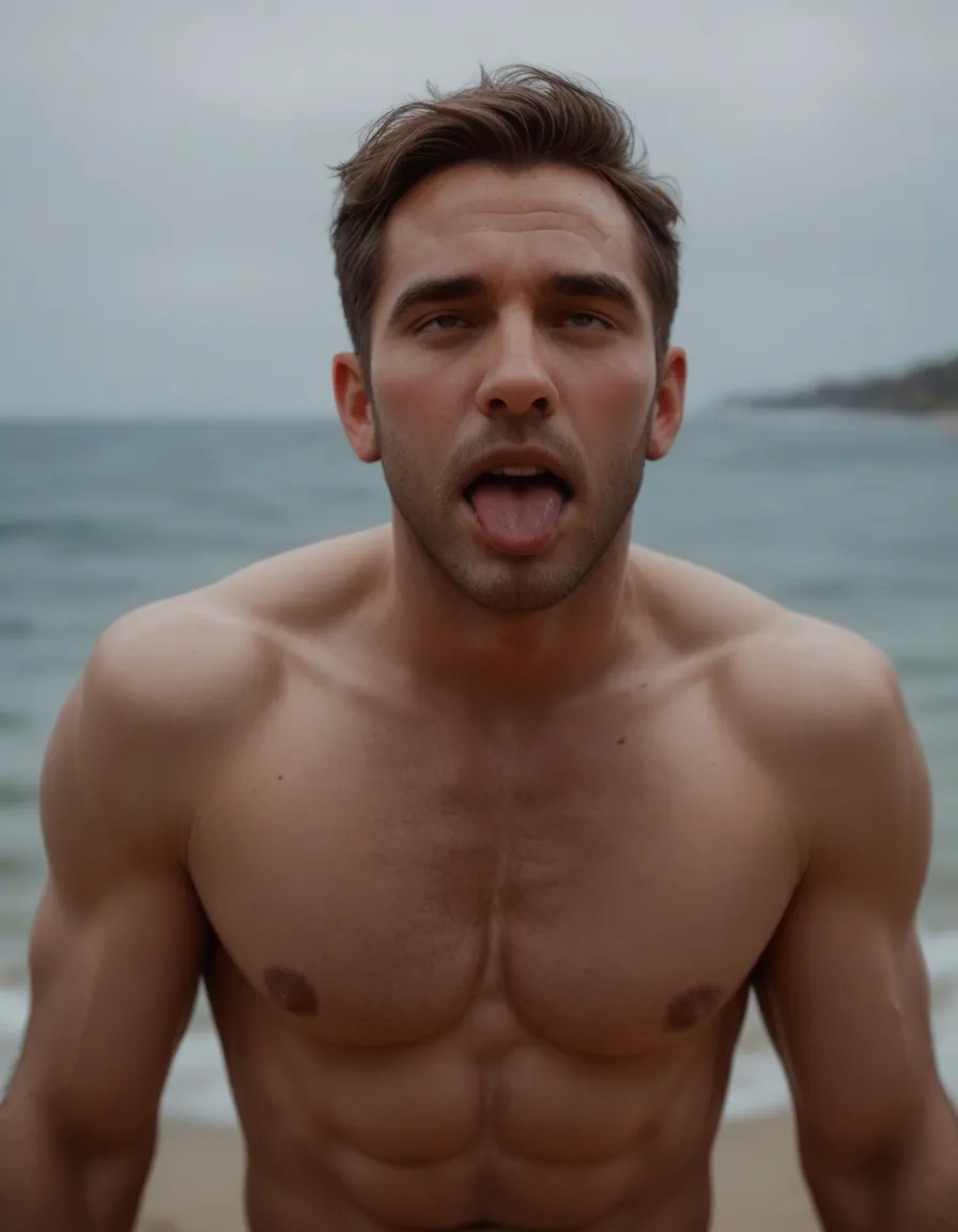 cinematic photo, 8k, wide shot, male focus, ahegao, white thighhighs, dslr quality, score_9, score_8, candid photo, realistic skin texture, visible skin pores, film grain, depth of field