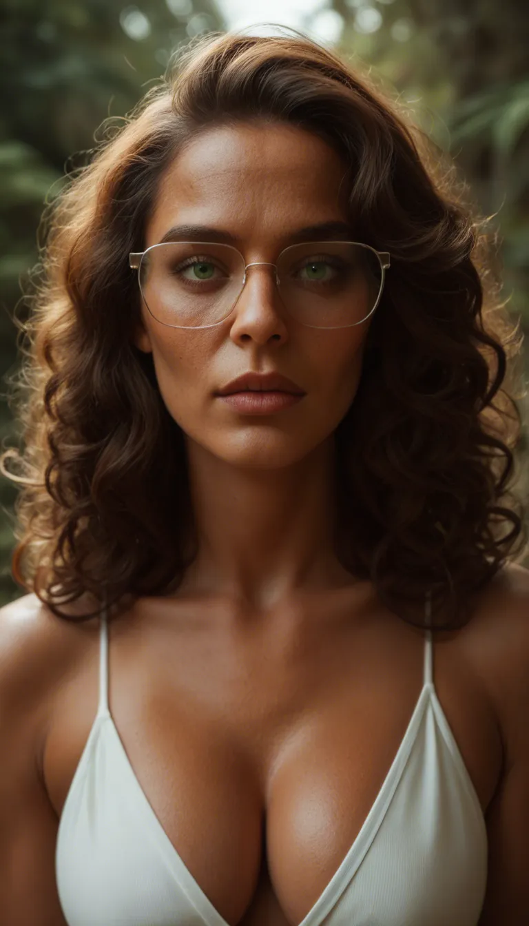 beautiful irish woman, 48 years old, medium body, tanned mature skin, long curly red hair, green eyes, light glasses, rectangular hollow face, big swollen dressed breast, white formal button-down shirt, cum_in_mouth , cum_on_hair , cum_on_clothes , facial , she gulps cum and then she winks