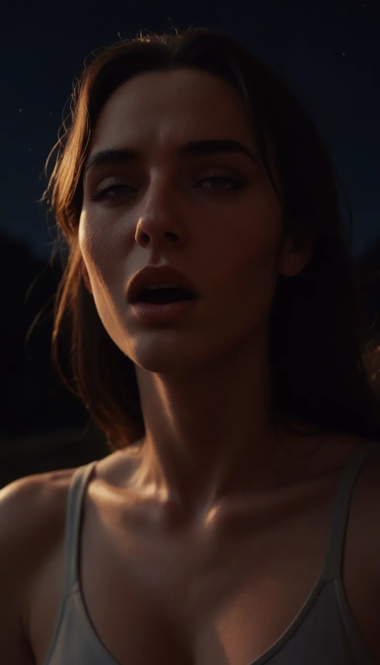 highly detailed, natural lighting, dutch angle, solo female, moaning, hourglass figure, night, cinematic realism