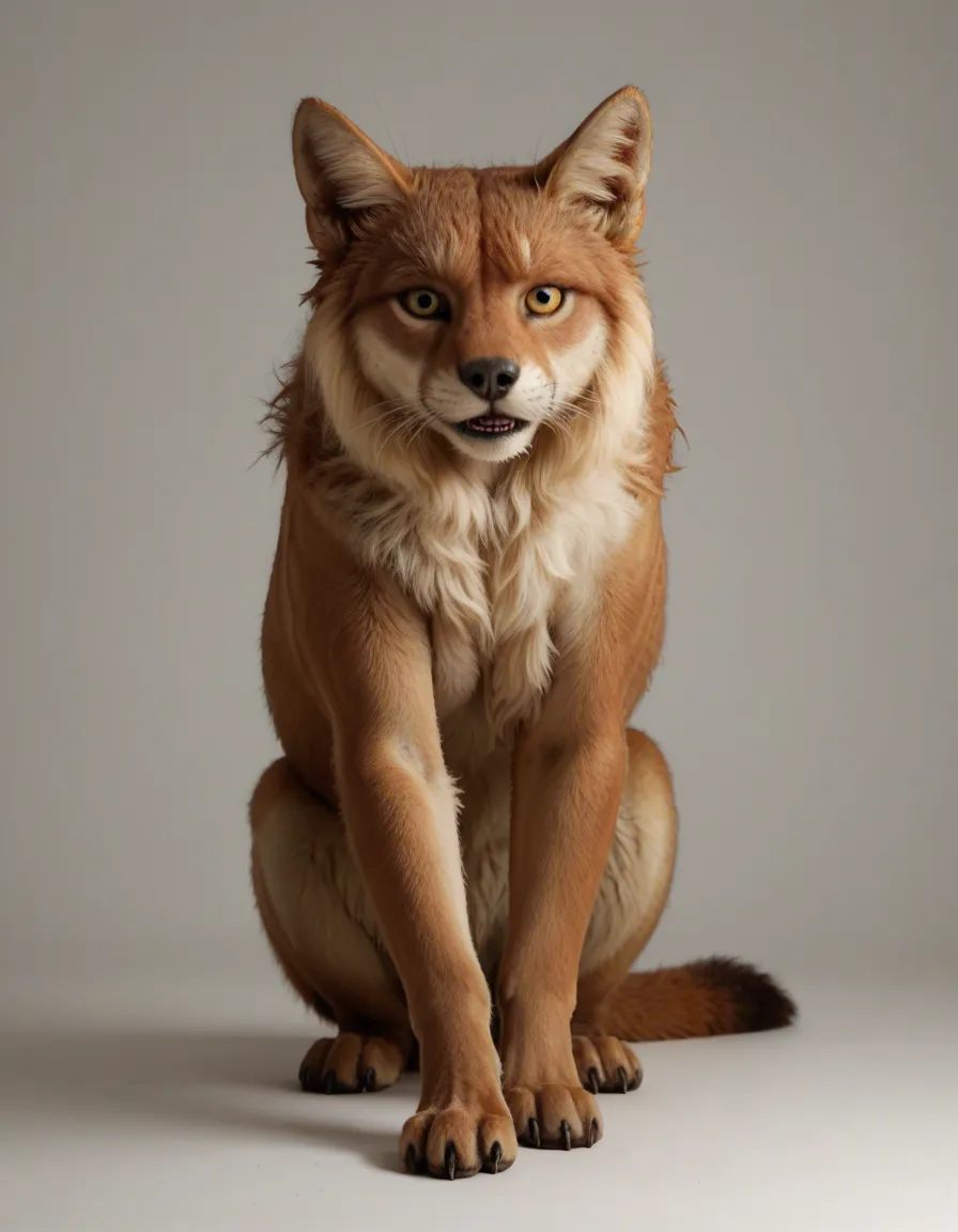 Masterpiece, photorealistic, clear, ultra-high detail, lifelike, accurate anatomy, accurate textures, ultra-HDR, best quality. Full-body shot of the furry_female . Fur and hair textures visible. Scene: Original scene lighting, color temperature, and background. Composition: Eye-level camera. The anthropomorphic fox girl is fully in frame, sharp focus on her face and body, ultra-sharp. Pose: The fox girl looks directly at the camera. She strikes a sexy pose. Her fur and hair are black, she wears a black choker, fishnets, and goth clothing. She has nipple piercings, a navel piercing, an eyebrow piercing, and earrings,, score_9, score_8, candid photo, realistic skin texture, visible skin pores, film grain, depth of field