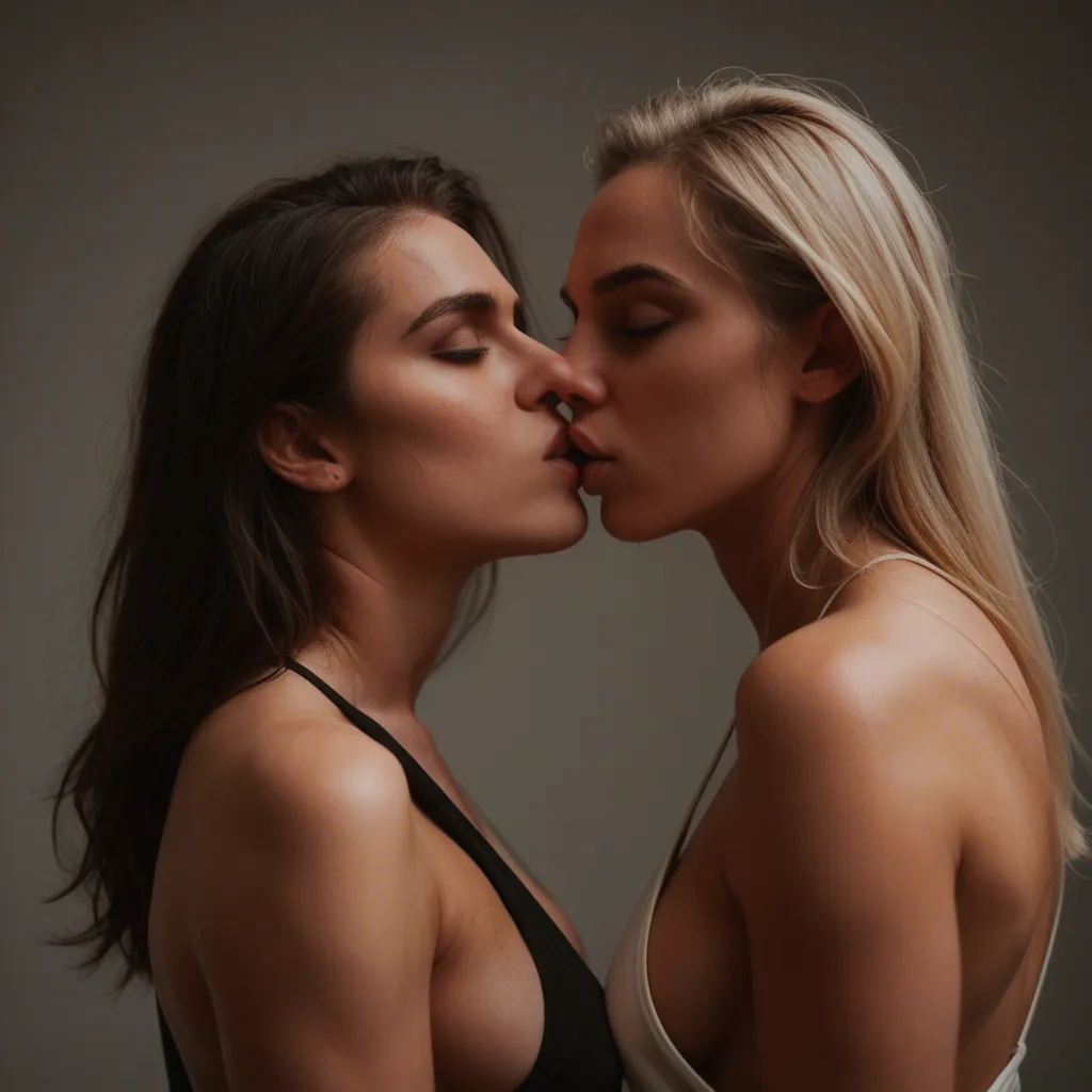 NRI, lesbian, kissing neck, saree, one boob exposed