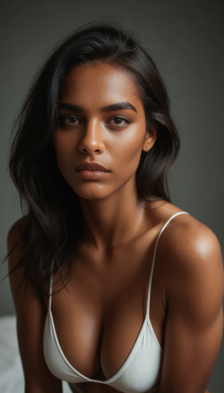 8k, sharp focus, brown skinned, long black hair, beautiful Pakistani, fit sexy body, getting fucked