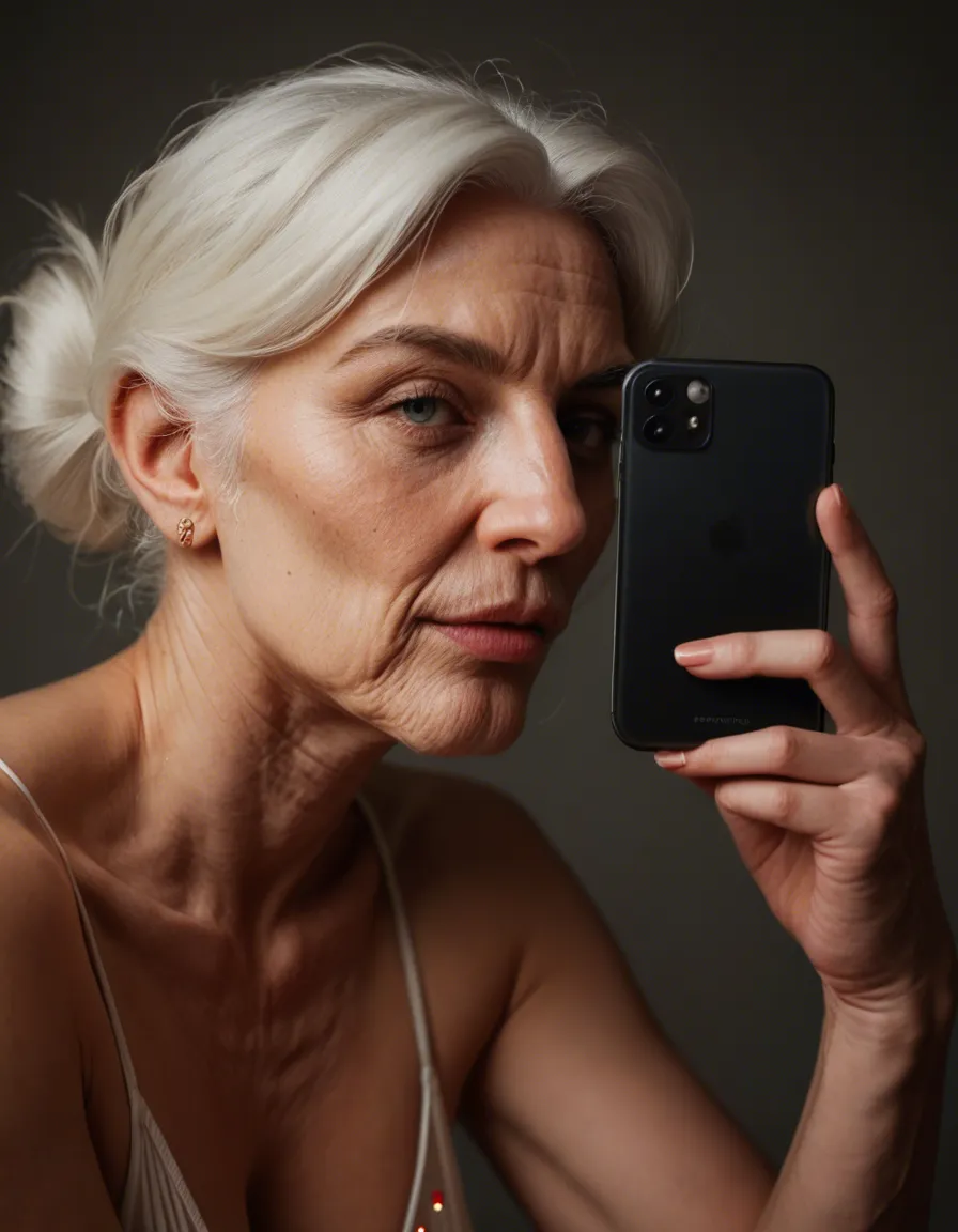 best quality, hyperrealistic, granny sucks penis, score_9, score_8, amateur photo, phone snapshot, realistic skin texture, skin blemishes, soft indoor lighting