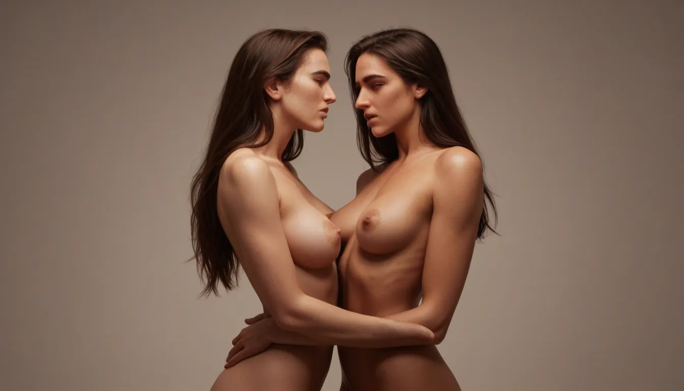 Couple.- 1 woman, 28 years, nude, brunette, curl brown long hair, brown eyes, great body, regular boobs, hard nipples, arched back, standing, slutty, sensual, erotic, teasing, horny, hard nipples, willing, wanting, painful orgasm face, fucking with 1boy, anal penetration, sitting on cock, ((Erection.- 2/3)) bedroom, side view, backlight, dramatic lighting, orange theme, score_9, score_8, cinematic film still, anamorphic, film grain, dramatic lighting, shallow depth of field