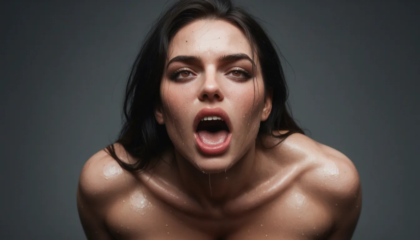 A clear realistic image of a very sexy very busty Caucasian white woman with her black hair straight with her brown eyes open with a orgasm painful shocking look on her face with her mouth wide open screaming in pain with huge big round gigantic enormous thick sweaty breasts with a hour glass curvy body huge big round ass nude body sitting with her legs spread wide open apart  wearing black high heel shoe's showing her very hairy pussy very hairy muff with lot's of female white thick ejacalet cum exploding gushing out from her very hairy pussy with her hand on her very hairy pussy rubbing her very hairy pussy with her fingers standing up in the bedroom, full body wide shot front view, score_9, score_8, candid photo, realistic skin texture, visible skin pores, film grain, depth of field, score_9, score_8, candid photo, realistic skin texture, visible skin pores, film grain, depth of field, score_9, score_8, candid photo, realistic skin texture, visible skin pores, film grain, depth of field, score_9, score_8, candid photo, realistic skin texture, visible skin pores, film grain, depth of field, score_9, score_8, candid photo, realistic skin texture, visible skin pores, film grain, depth of field, score_9, score_8, candid photo, realistic skin texture, visible skin pores, film grain, depth of field, score_9, score_8, candid photo, realistic skin texture, visible skin pores, film grain, depth of field