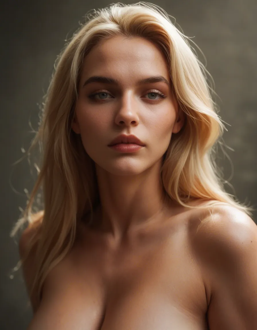 blonde_hair large_breasts, score_9, score_8, candid photo, realistic skin texture, visible skin pores, film grain, depth of field