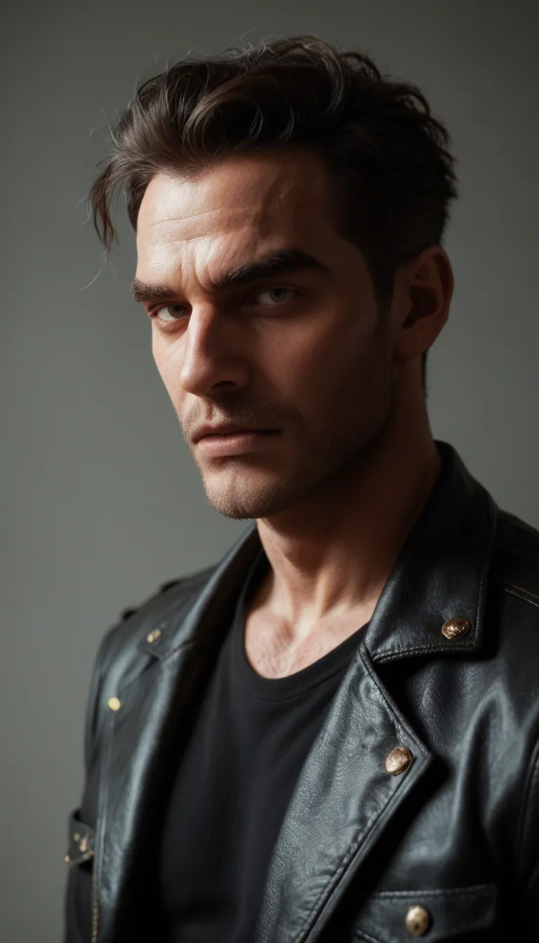 , highly detailed NSFW image of a charismatic male rockstar with long messy dark hair, sharp jawline, intense eyes, leather jacket half-open over a black band t-shirt, visible tattoos on arms and chest, his big veiny_penis out, and a natural gothic female who loves rock music, long straight black hair, pale skin, no makeup, soft natural features, both sweaty and passionate after a concert, backstage, naked, electric chemistry, intense eye contact, on the bed her on her back him shooting into her dim lighting, rock posters on the walls, raw and charged atmosphere