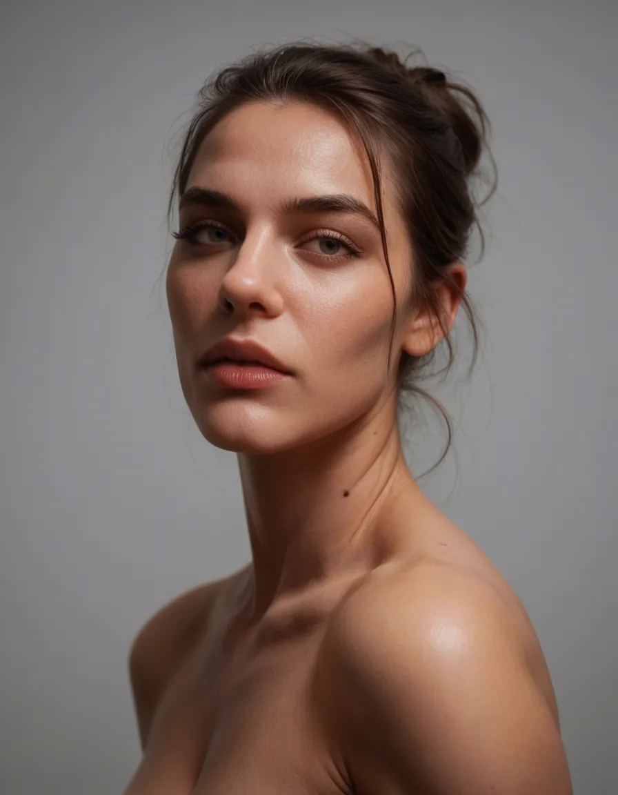 bwomman with the biggest boobs ever and botthy, score_9, score_8, candid photo, realistic skin texture, visible skin pores, film grain, depth of field
