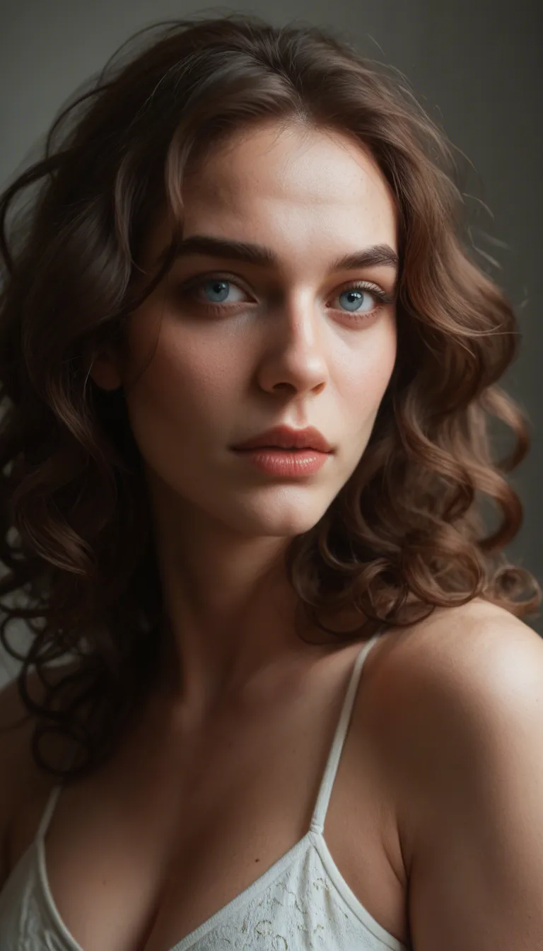 40 year old Scottish woman looking directly towards the camera with good visibility of her face, pale white skin, blue eyes, brunette curly wavy hair in a ponytail with a fringe, curvy milf body, large heavy natural saggy breasts with large nipples and areolas, wearing a white nurse costume that exposes her breasts with red crosses on the apron and hat, a very short skirt and white suspenders and stockings with red high heels, wearing slutty makeup inculding eyeliner, smoky eye shadow and red lipstick, and a cheeky facial expression.
She is standing next to the bed on the left side giving a double handed handjob to a naked muscular black male patient with short shaven hair and a big black penis laying back in the bed with his head propped up on pillows, the man is ejaculating while looking directly at the camera.