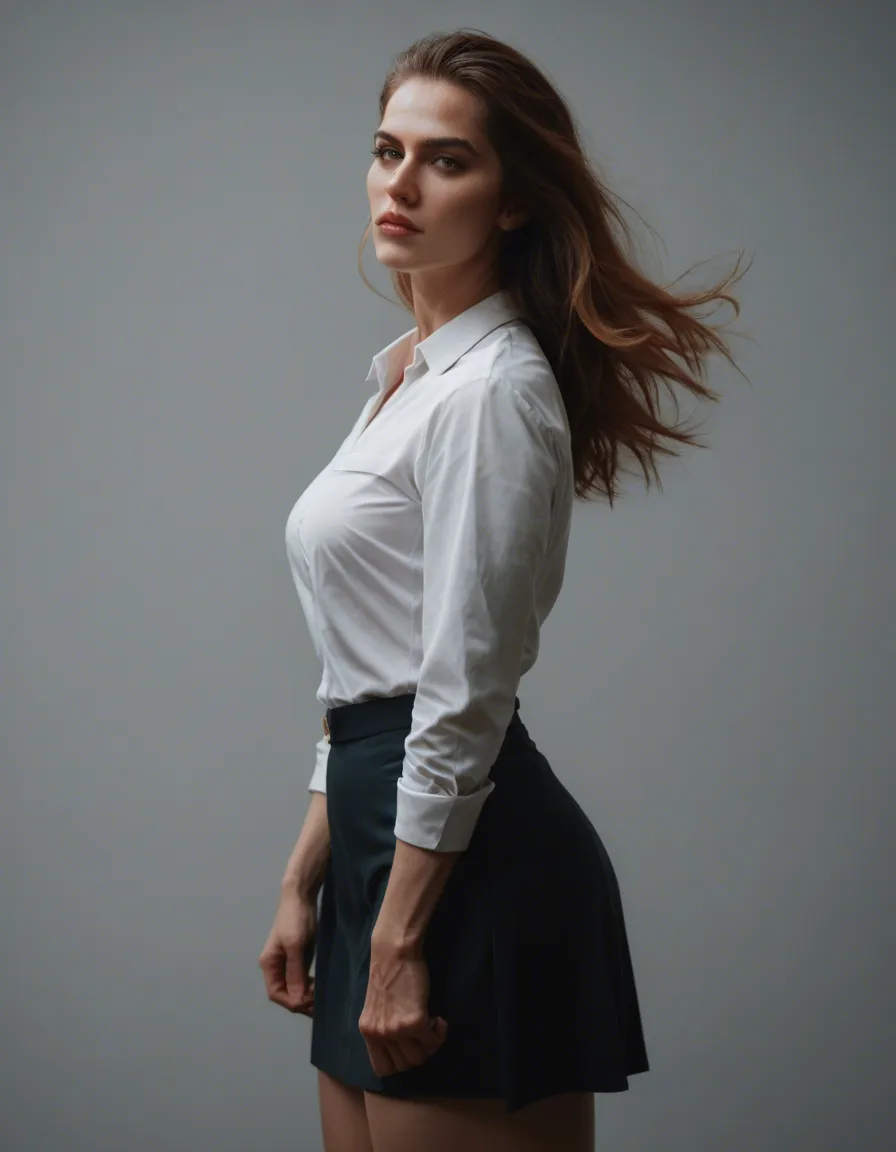 professional photo, high detail, princess, floating hair, skirt, bondage, lifelike render, score_9, score_8, candid photo, realistic skin texture, visible skin pores, film grain, depth of field