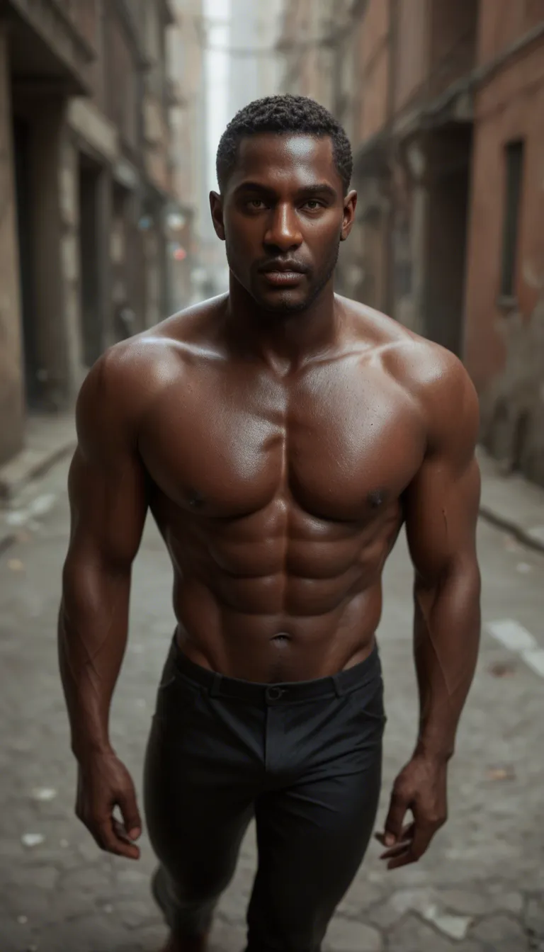 Cinematic 4K video, high-angle medium shot. A towering, muscular african man with glistening, rippling skin and defined abs strides aggressively into the frame, his massive, throbbing cock gripped firmly in his hand. He forcefully shoves a stunned husband out of the way with a heavy, dominant shoulder barge. The camera follows his forceful movement as he grabs the wife by the hair, driving her down onto her knees with raw intensity. The scene transitions into a visceral, high-speed deepthroat sequence, his thick, dark cock sliding aggressively into her mouth with realistic skin stretching and saliva lubrication. In the shallow depth-of-field background, the husband remains visible, frozen in a state of wide-eyed, helpless shock. Intense facial expressions, heavy breathing, realistic muscle tension, rhythmic thrusting, and a messy, voluminous ejaculation deep inside her throat. Hyper-realistic skin physics, sweat beads, cinematic lighting, 60fps.