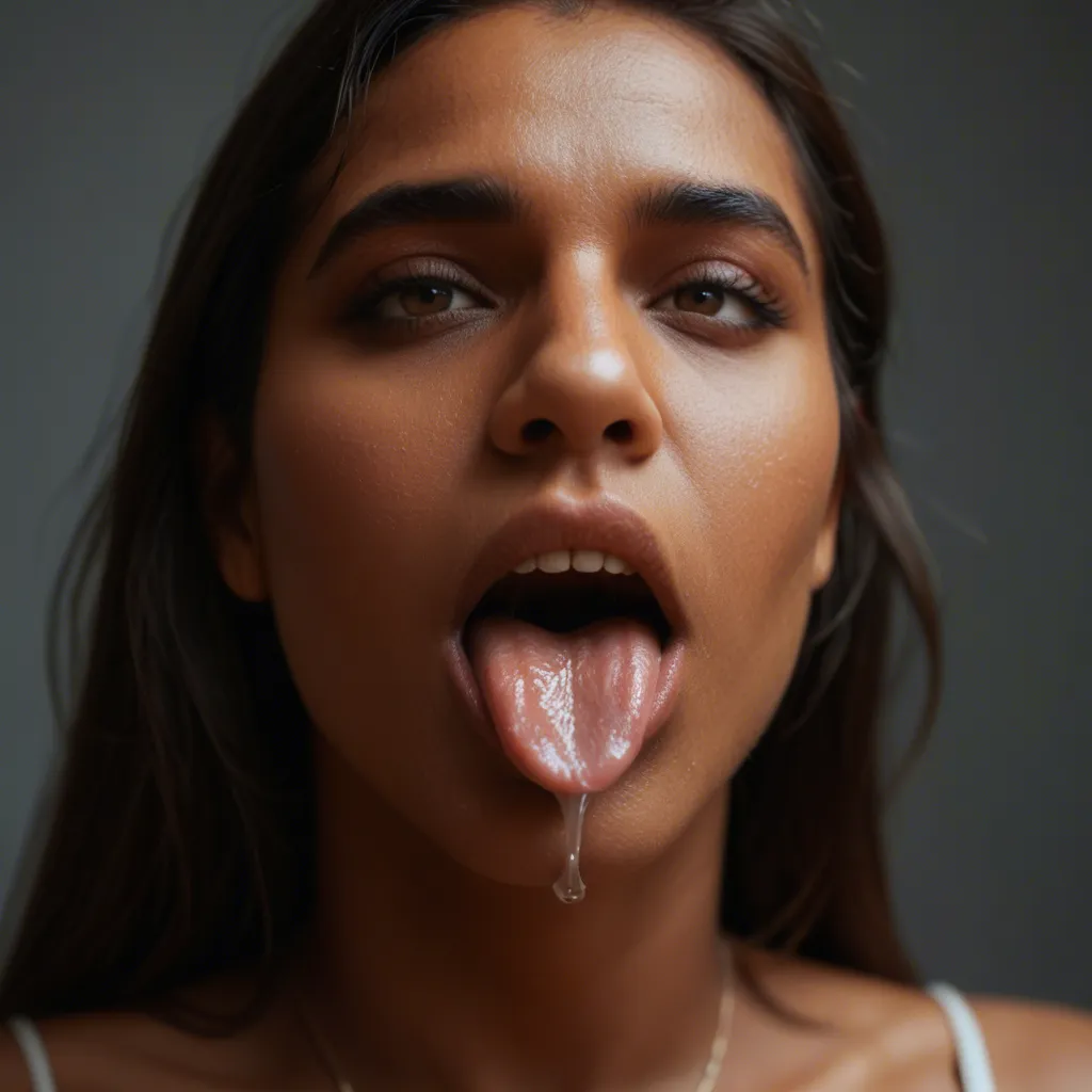 Indian, grinding, tongue_out, drooling, saliva, saliva_trail