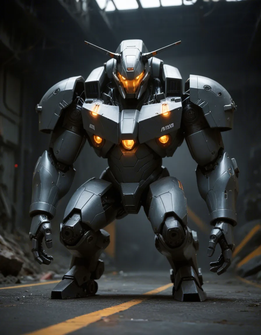 mecha stand,huge tentacle penetrate in under mecha, score_9, score_8, candid photo, realistic skin texture, visible skin pores, film grain, depth of field