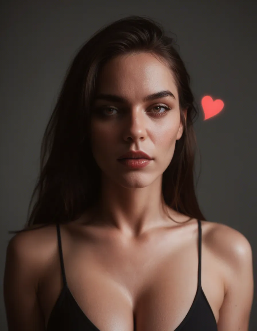 dslr, film grain, photorealistic, succubus, heart, futanari, dslr quality, score_9, score_8, candid photo, realistic skin texture, visible skin pores, film grain, depth of field