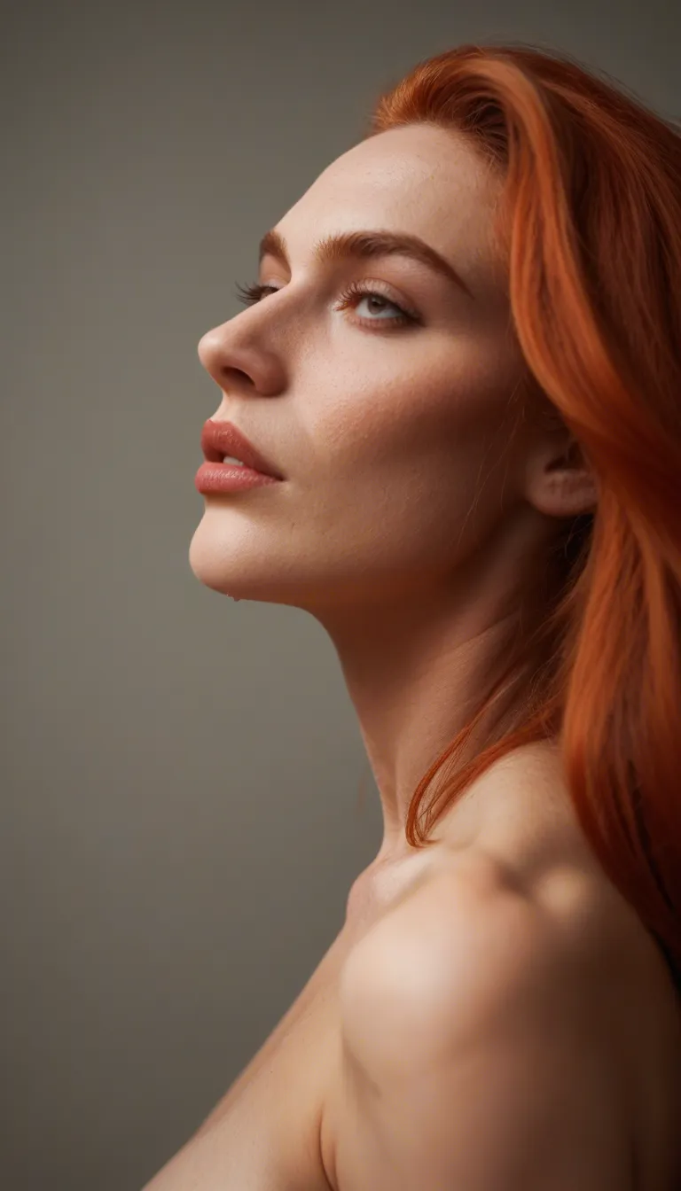 cinematic photo, 8k, side view, redhead women curvy getting fucked hard rough and make her moan