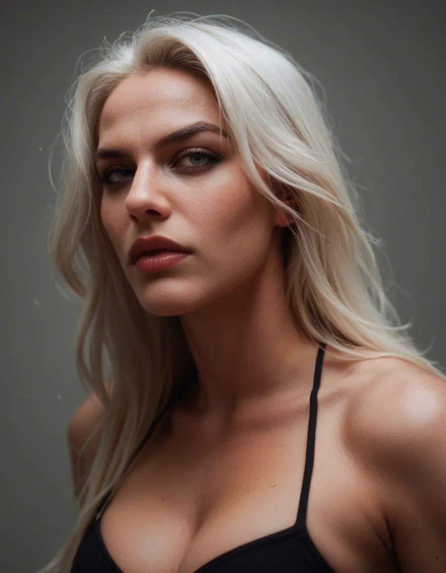 Black cat from marvel rivals playing with her own boobs, score_9, score_8, candid photo, realistic skin texture, visible skin pores, film grain, depth of field