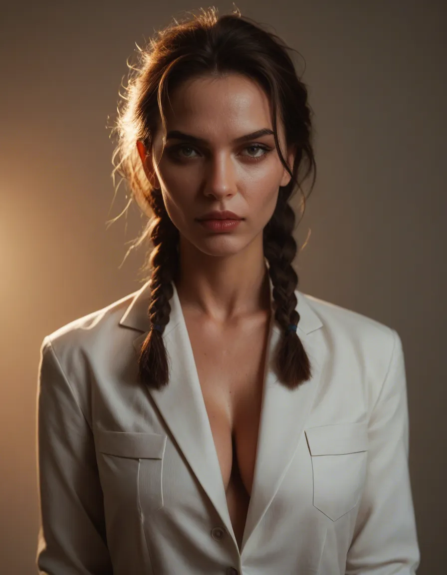professional photo, high detail, 1futa, twin braids, alternate costume, futanari, soft lighting, natural skin texture, score_9, score_8, candid photo, realistic skin texture, visible skin pores, film grain, depth of field