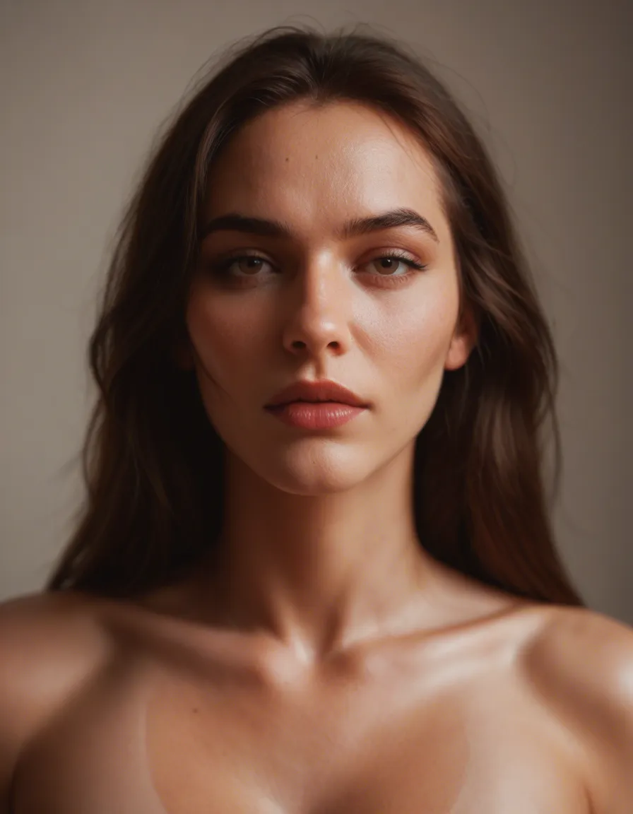 Have her wear a seductive outfit and perform a seductive dance., score_9, score_8, candid photo, realistic skin texture, visible skin pores, film grain, depth of field