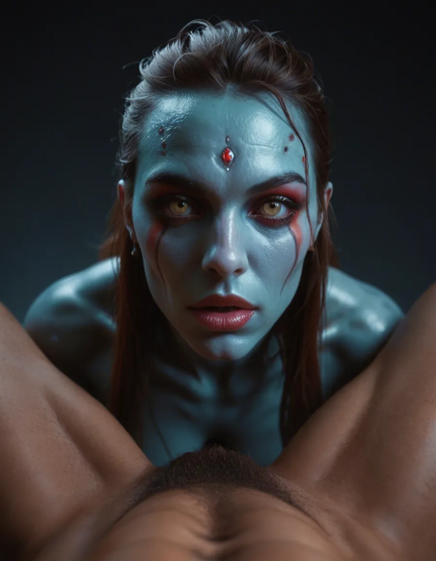 A vibrant eight-limbed, silicon-based, arthropoid, arachnoid, elegant female silicate lifeform prowls in the crystalline jungle of a strange alien planet. First-person POV, looking up, I am penetrating her cloaca as she crouches over me, riding my thick human cock. Cinematic scifi, bizarre extraterrestrial biology, Tyranid, Zerg, feminine, multiple eyes, multiple mammaries, multi-boob, deep cloaca penetration, alien., score_9, score_8, candid photo, realistic skin texture, visible skin pores, film grain, depth of field