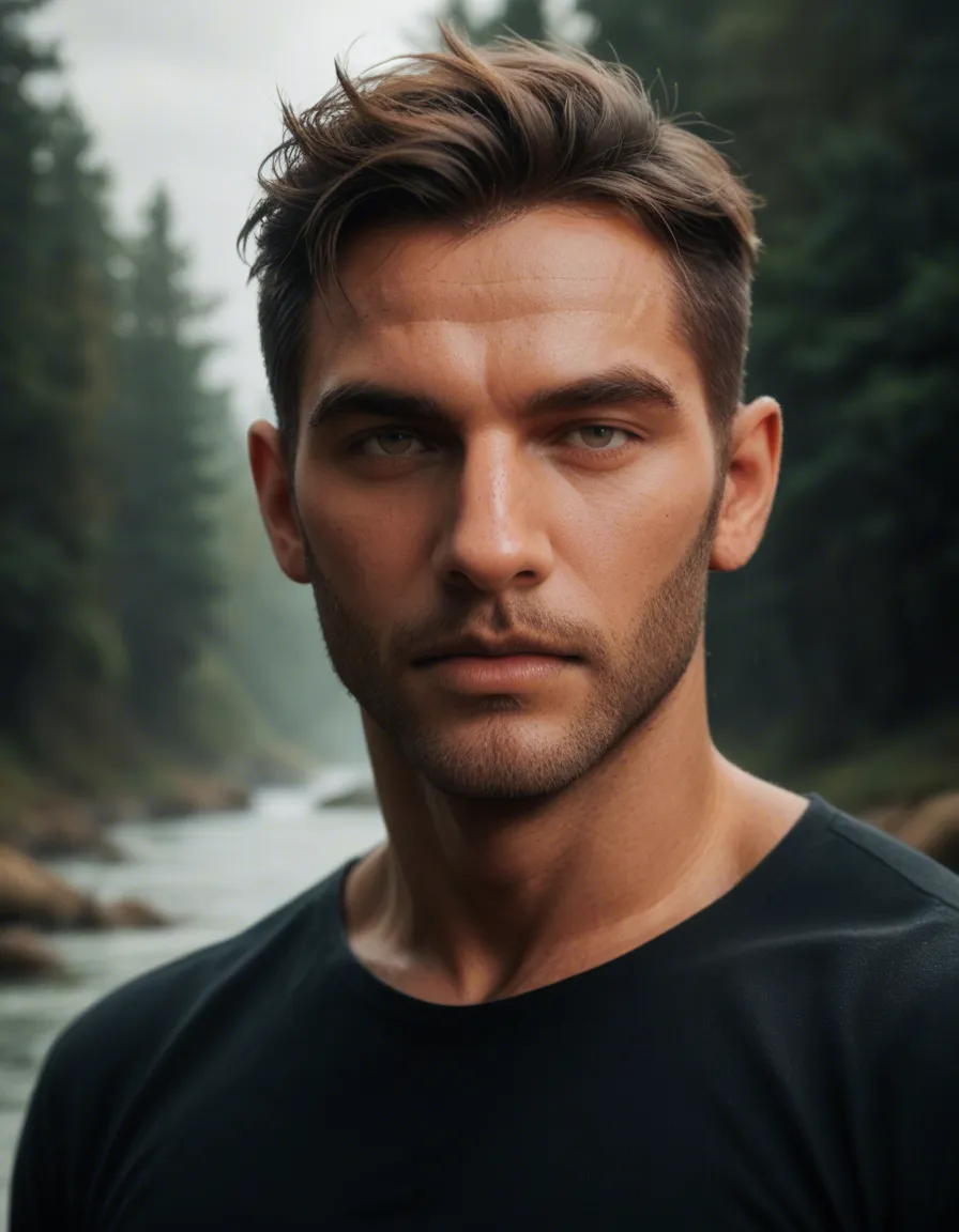 Gay man on man 18 years old, score_9, score_8, candid photo, realistic skin texture, visible skin pores, film grain, depth of field