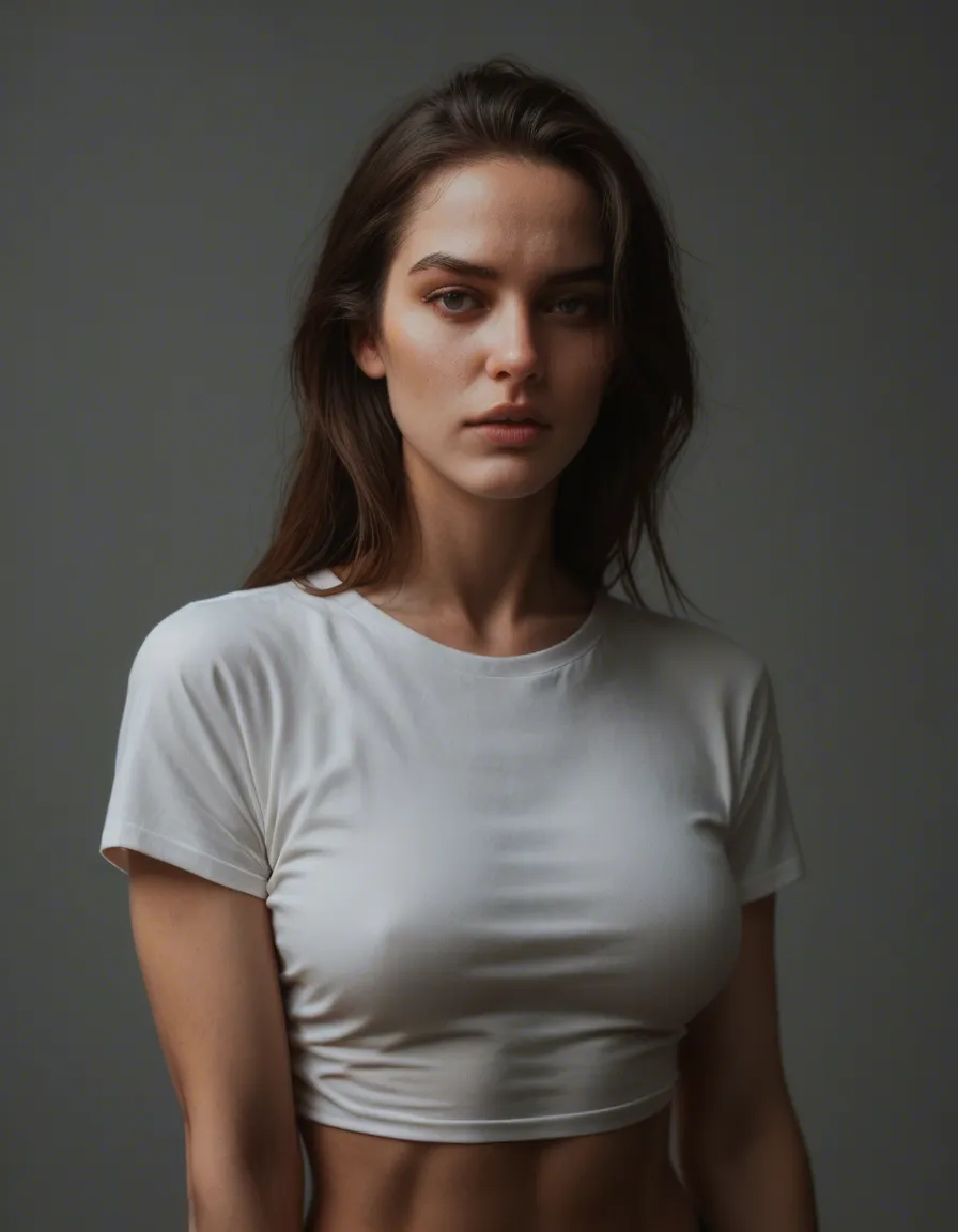 8k, sharp focus, detailed skin, 3women, short sleeves, presenting, lifelike render, score_9, score_8, candid photo, realistic skin texture, visible skin pores, film grain, depth of field