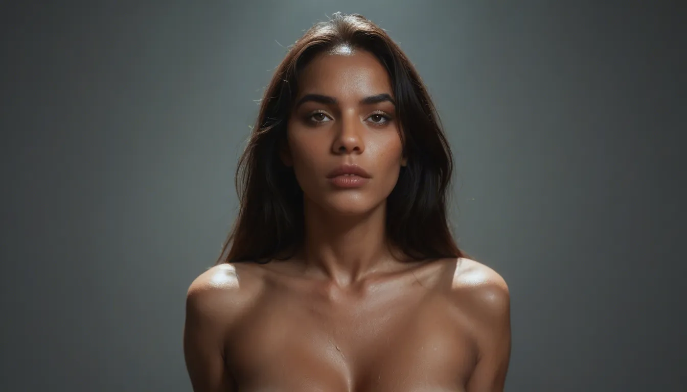 59 years old colombian black woman fully naked, shaking her body