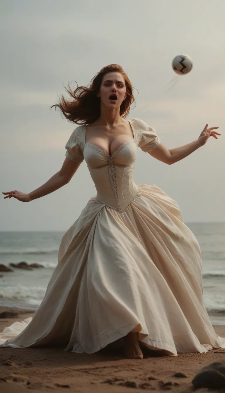 bouncing_breasts , bouncing and playing with breasts , jumping bouncing, cleavage_cutout , crinoline, princess, Victorian ball gown, lace trim, ginormous breasts, breast expansion,