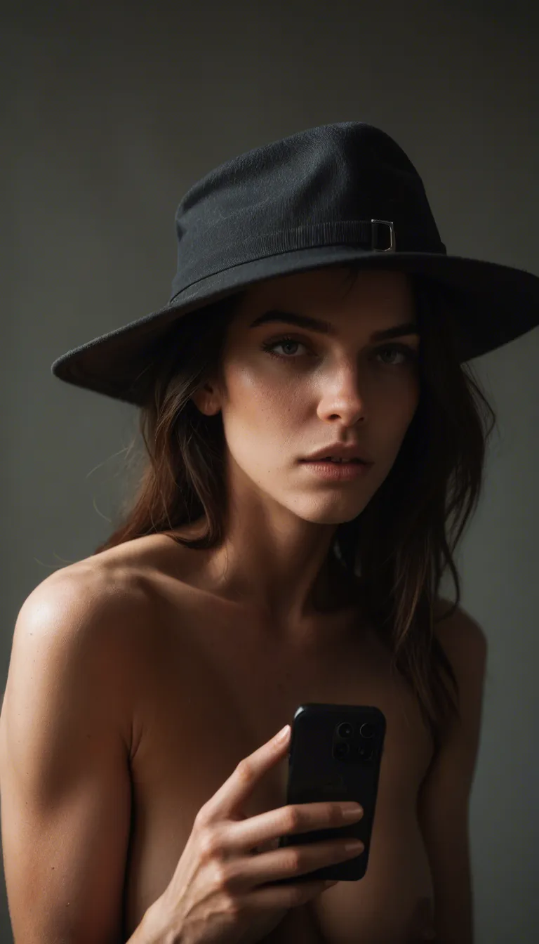 best quality, hyperrealistic, 1woman, athletic build, hat, slow turn, orgasm, day, 8k uhd photo