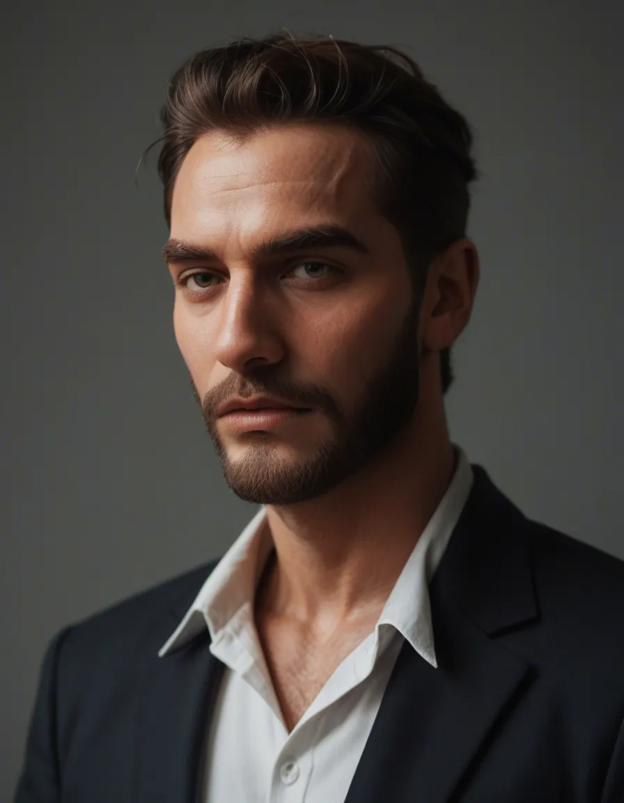 A Pharmacist bearded masculine who fuck another masculine Guy., score_9, score_8, candid photo, realistic skin texture, visible skin pores, film grain, depth of field
